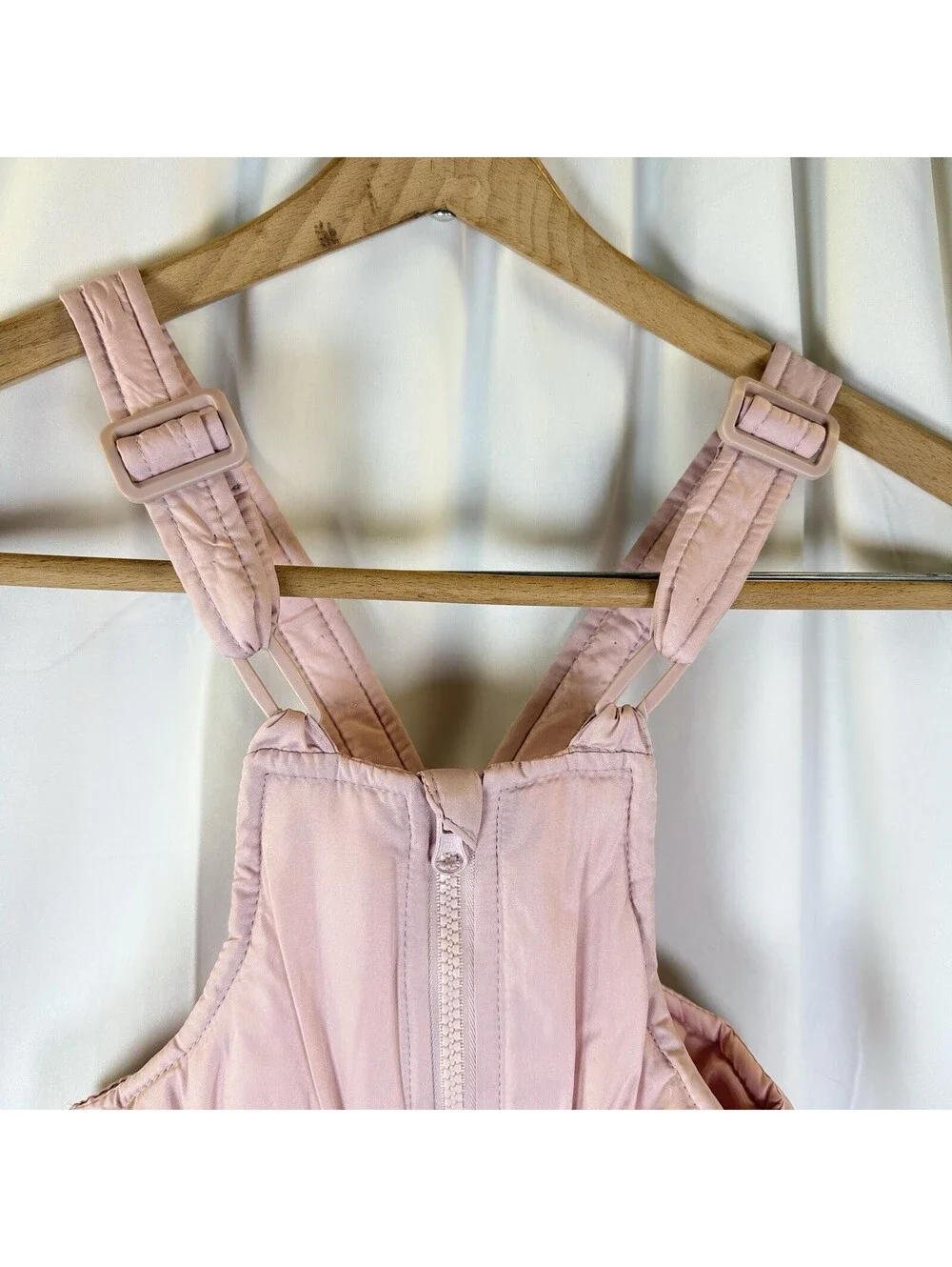 C &C Girls Size 5 Years Pink ColdControl Half-Zip Snow Pant Bib Overalls